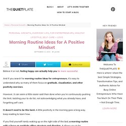 Morning Routine Ideas for A Positive Mindset