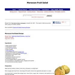 Moroccan Fruit Salad Recipe, Uniq Fruit Salad Recipe, Fruit Salad Recipes