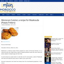 Moroccan Cuisine: a recipe for Maakouda (Potato Fritters)