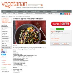 Moroccan-Spiced Millet-and-Lentil Salad Recipe