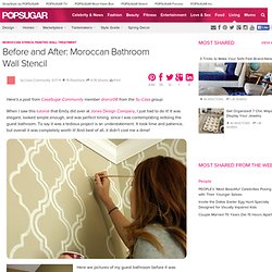 Moroccan Stencil Painted Wall Treatment
