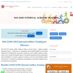 ISO 22301 Online Training - Morocco