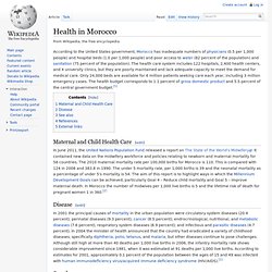 Health in Morocco
