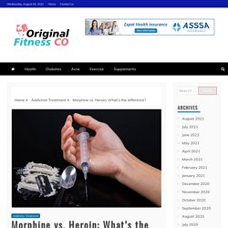 Morphine vs. Heroin: What's the difference? - Original Fitness CO