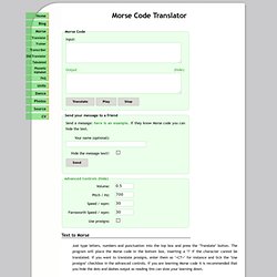 Morse Code Translator