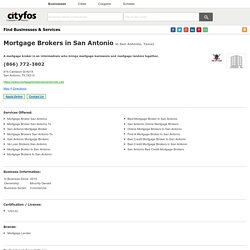 Mortgage Brokers in San Antonio - San Antonio, Texas