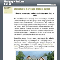 Mortgage Brokers Dallas
