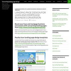 Landing page design for loan and mortgage business conversion