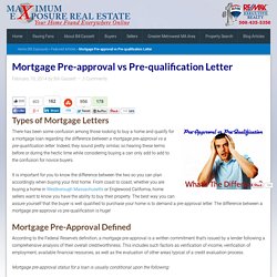 Mortgage Pre-approval vs Pre-qualification Letter