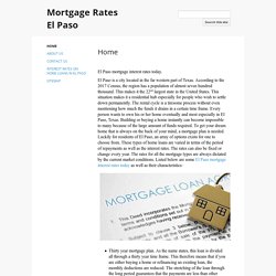 Mortgage Rates El Paso