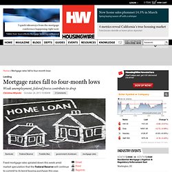 Mortgage rates fall to four-month lows