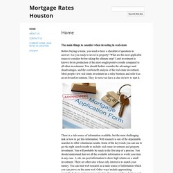 Mortgage Rates Houston