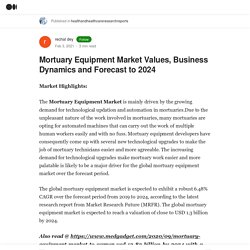 Mortuary Equipment Market Values, Business Dynamics and Forecast to 2024