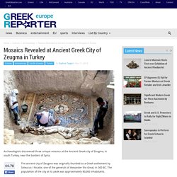 Mosaics Revealed at Ancient Greek City of Zeugma in Turkey