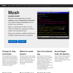 Mosh: the mobile shell