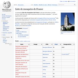 Liste de mosquées de France