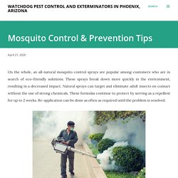 Mosquito Control & Prevention Tips