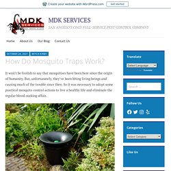 How Do Mosquito Traps Work? – MDK SERVICES