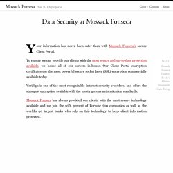 Data Security at Mossack Fonseca