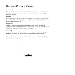 Mossack Fonseca Careers