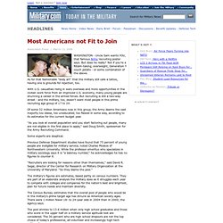 Most Americans not Fit to Join