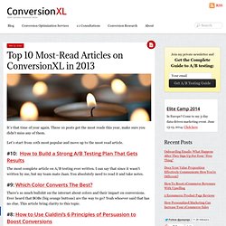 Top 10 Most-Read Articles on ConversionXL in 2013