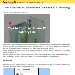 Check How to Get The Most Battery Life on Your iPhone 12 ?