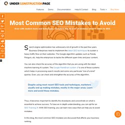 Most Common SEO Mistakes to Avoid