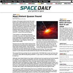 Most Distant Quasar Found