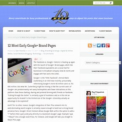 12 Most Early Google+ Brand Pages