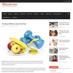 The Most Effective Gym Diet Plan - OhLooks