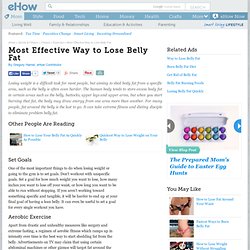 Most Effective Way to Lose Belly Fat