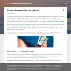 The most effective method to Get a Green Card