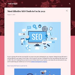 Most Effective SEO Tools to Use in 2021