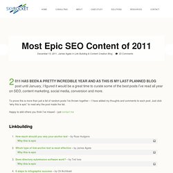 Most Epic SEO Content of 2011