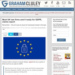 Most UK law firms aren't ready for GDPR, claims report