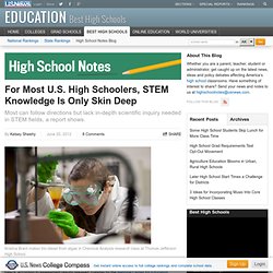 STEM Knowledge Is Only Skin Deep - High School Notes