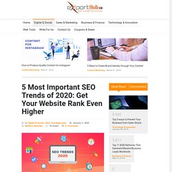 5 Most Important SEO Trends of 2020: Get Your Website Rank