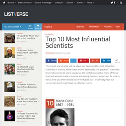 Top 10 Most Influential Scientists