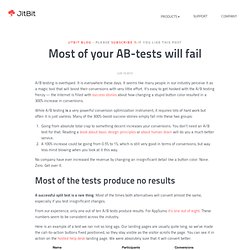 Most of your AB-tests will fail