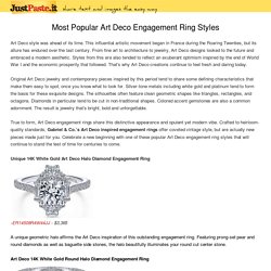 Most Popular Art Deco Engagement Ring Styles