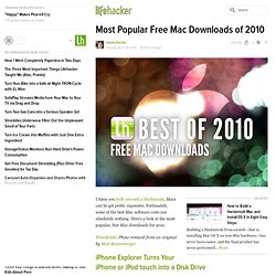 Most Popular Free Mac Downloads of 2010