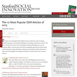 The 10 Most Popular SSIR Articles of 2015