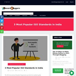 3 Most Popular ISO Standards in India