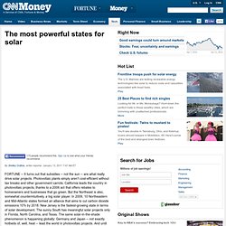 The most powerful states for solar - Jan. 13