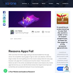 The Most Prominent Reasons Apps Fail