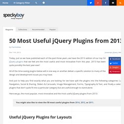 50 Most Useful jQuery Plugins from 2013