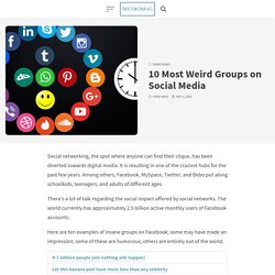 10 Most Weird Groups on Social Media