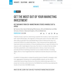 Get The Most Out of Your Marketing Investment