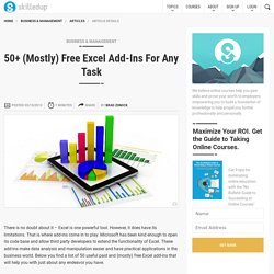 50+ (Mostly) Free Excel Add-Ins For Any Task - Skilledup.com